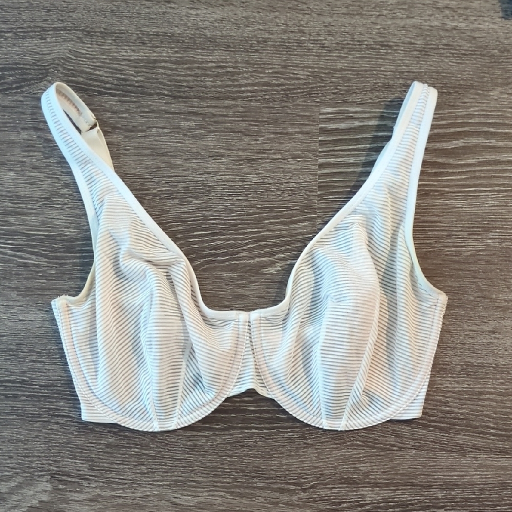 ThirdLove Unlined Shadow Stripe Scoop Bra 32G